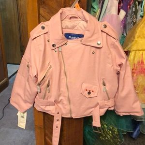 Pink leather jacket